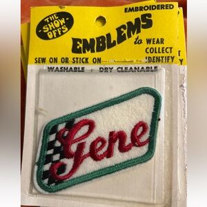 Emblems Patch 'The Show Offs' vintage 70s name Gene